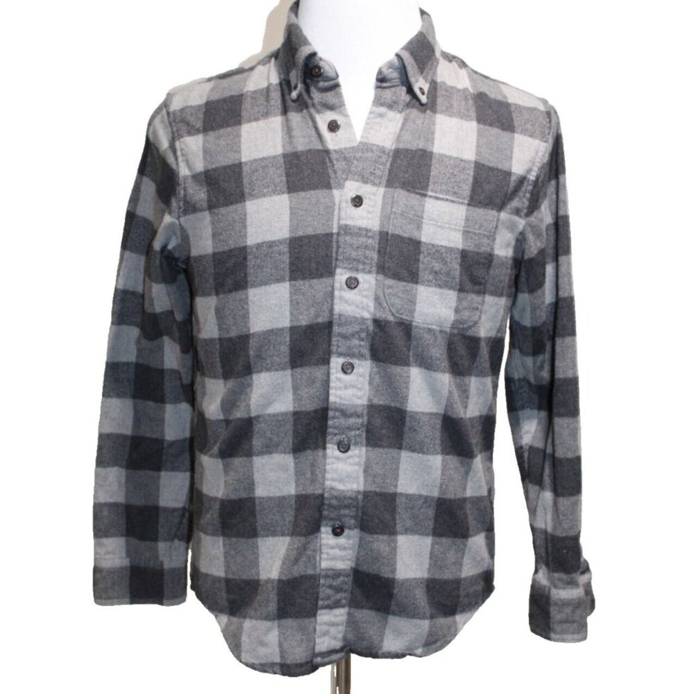 Abercrombie & Fitch Gray Plaid Casual Button Down Shirt